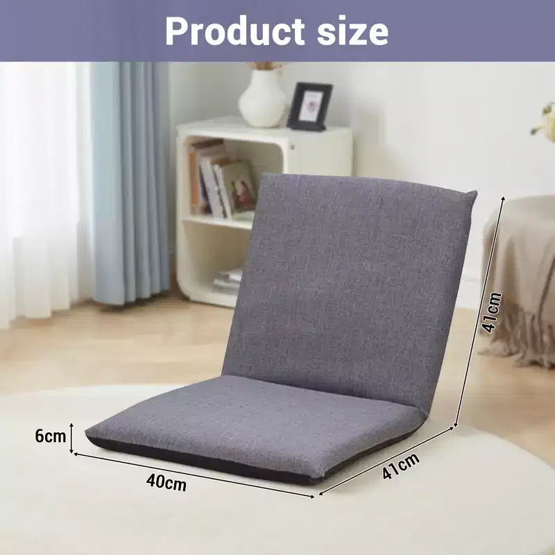 Sedia da Pavimento Pieghevole Regolabile con Schienale, Rivestimento Rimovibile Lavabile, Divano Pigro, Comodo Divano Lounge in Cotone, per Casa, Ufficio