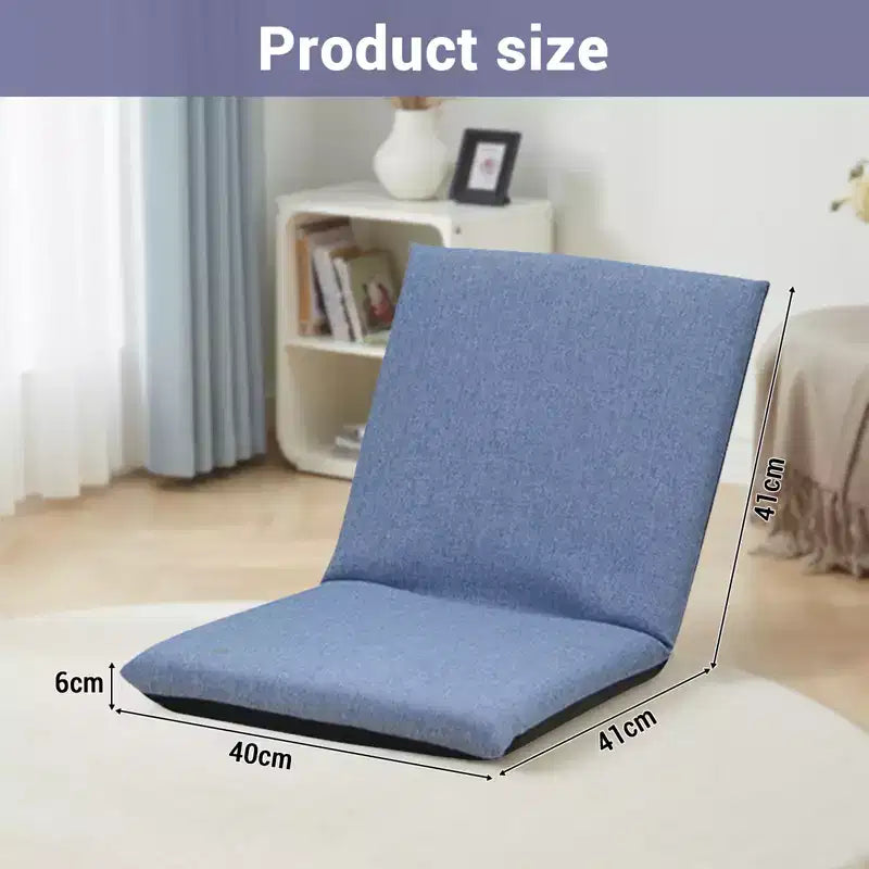 Sedia da Pavimento Pieghevole Regolabile con Schienale, Rivestimento Rimovibile Lavabile, Divano Pigro, Comodo Divano Lounge in Cotone, per Casa, Ufficio
