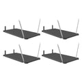 Suncast 4 Pack Vertical Shed Shelf Space Saving Hanging Outdoor Storage, Black