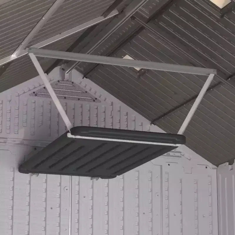 Suncast, confezione da 4 ripiani verticali per casetta da giardino, salvaspazio, da appendere, colore: nero