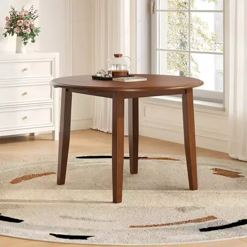 Tavolo da pranzo pieghevole in legno GDFStudio Zimmerman con dimensioni regolabili