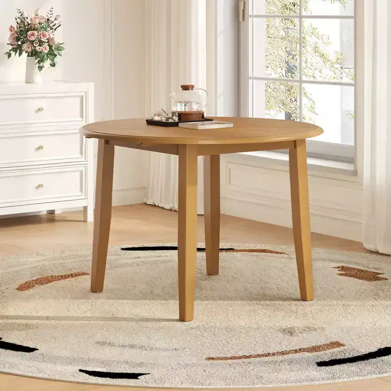 Tavolo da pranzo pieghevole in legno GDFStudio Zimmerman con dimensioni regolabili