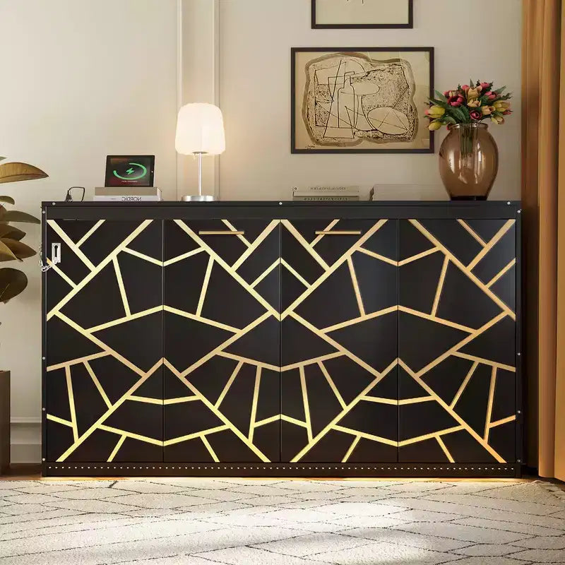 Whisen Twin Letto a scomparsa moderno pieghevole laterale e telaio letto con motivo stampato di tendenza e presa USB integrata