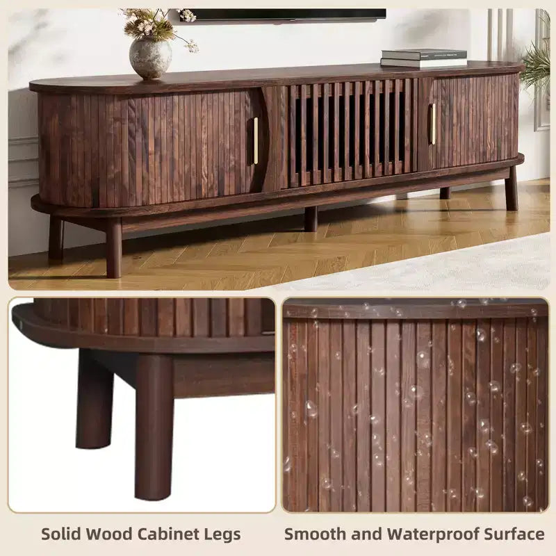 Mobile TV GDFStudio Scottie in Legno con Sportelli a Scomparsa e Scorrevoli