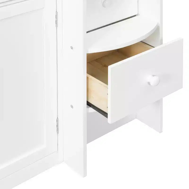 Luxystar Letto a Soppalco Basso Stile Casa a Due Piani con Scrivania a Rotelle, Mobile Contenitore e Cassetti