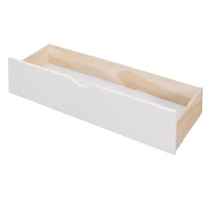 Luxystar Letto a Castello Doppio con Scrivania, Cassetti, Libreria Illuminata e Armadietto, Bianco+Arancione