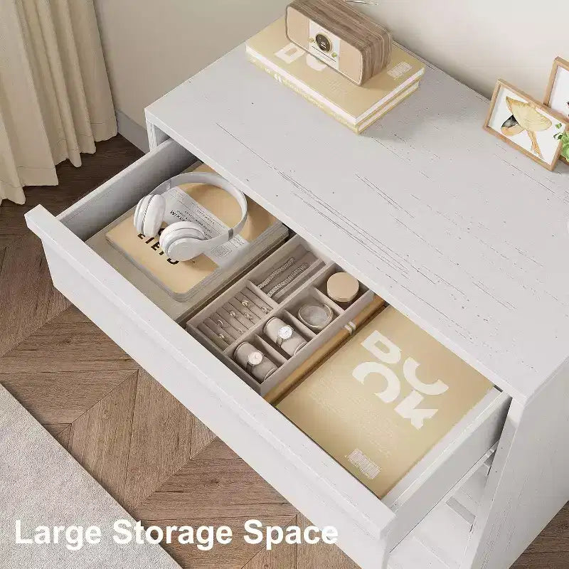 Cassettiera a 4 cassetti per camera da letto, comodino alto 99 cm con 4 cassetti e ampio spazio di archiviazione, piccolo comodino moderno per soggiorno, cameretta e ingresso