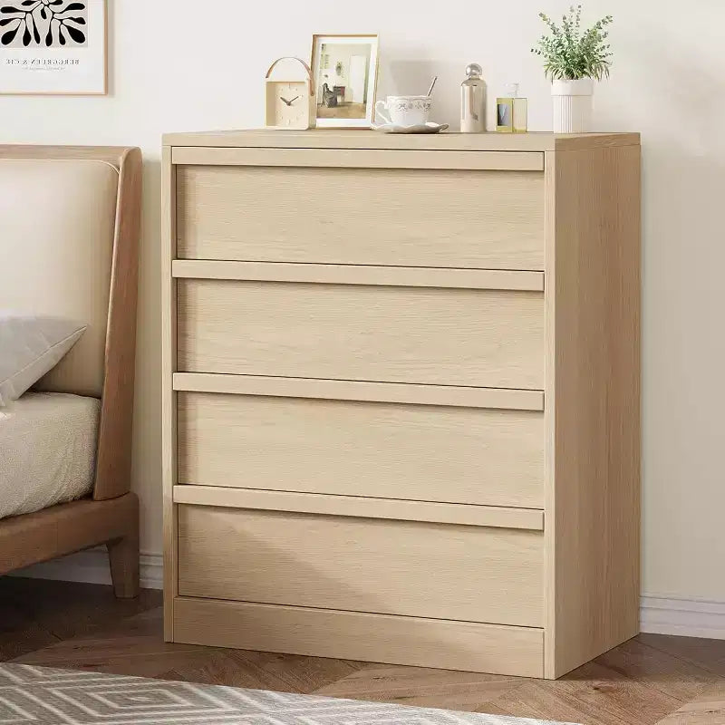 Cassettiera a 4 cassetti per camera da letto, comodino alto 99 cm con 4 cassetti e ampio spazio di archiviazione, piccolo comodino moderno per soggiorno, cameretta e ingresso