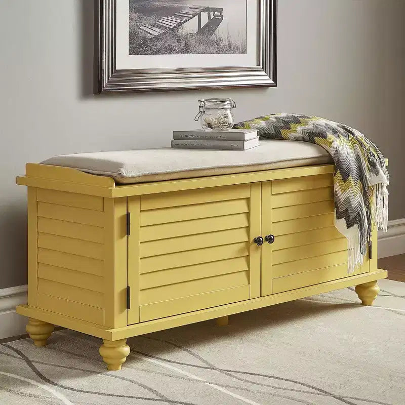 Jocelyn Velvet Cushion Storage Bench - iNSPIRE Q