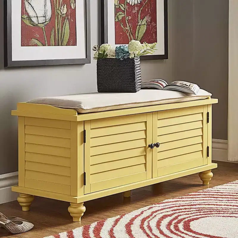 Jocelyn Velvet Cushion Storage Bench - iNSPIRE Q