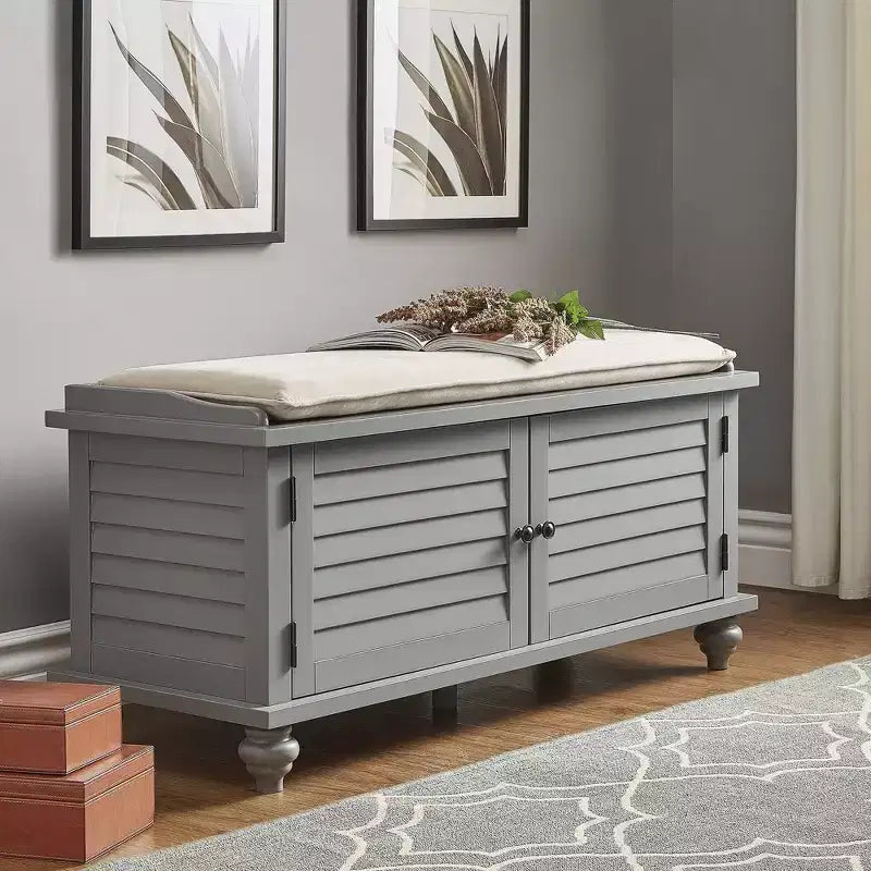 Jocelyn Velvet Cushion Storage Bench - iNSPIRE Q