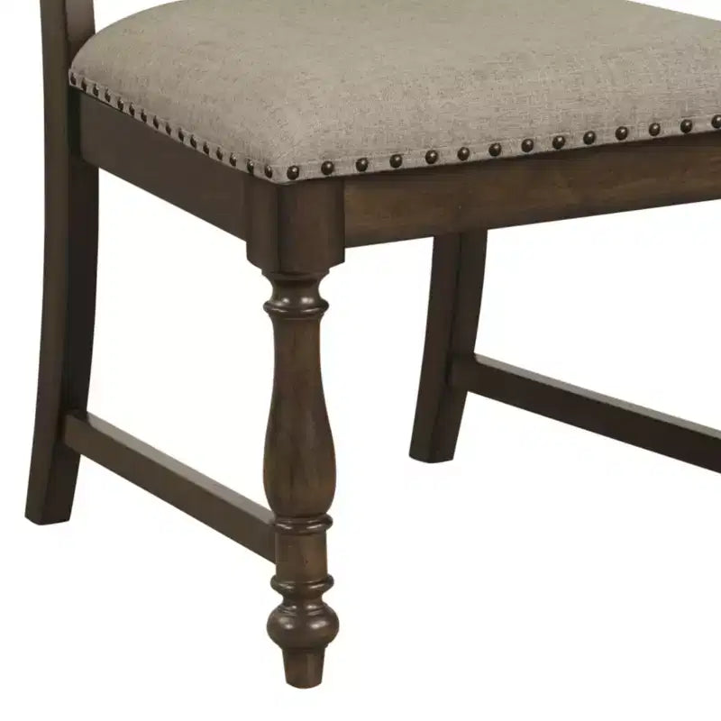 Sedia da pranzo imbottita beige, stile tradizionale, set da 2