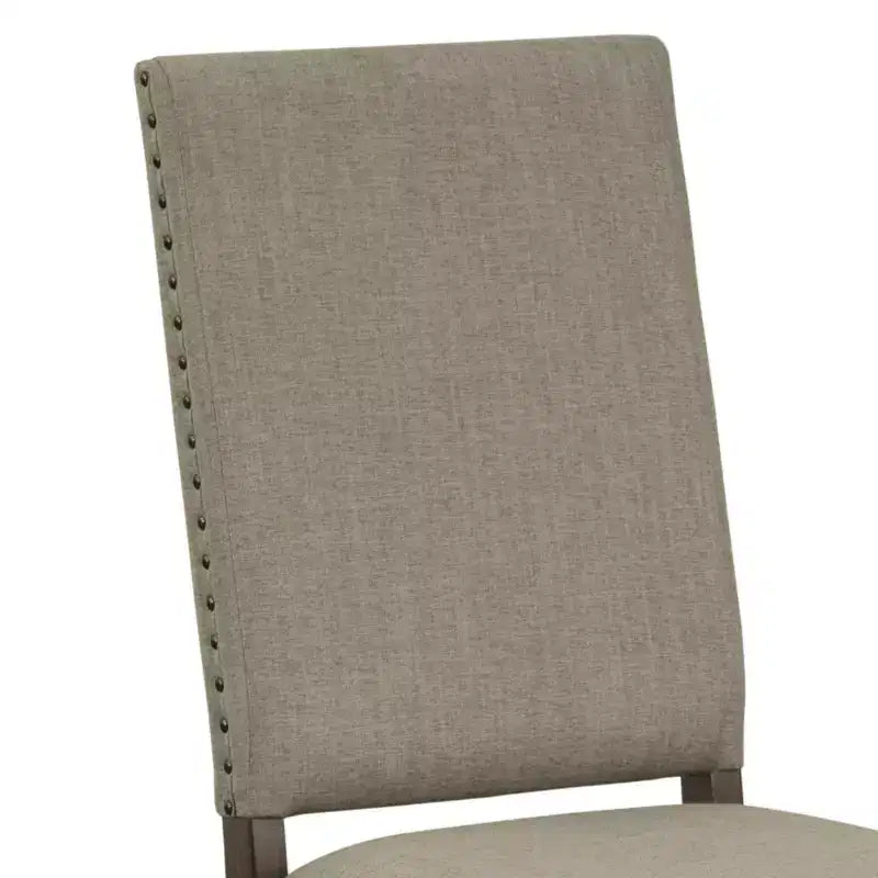 Sedia da pranzo imbottita beige, stile tradizionale, set da 2