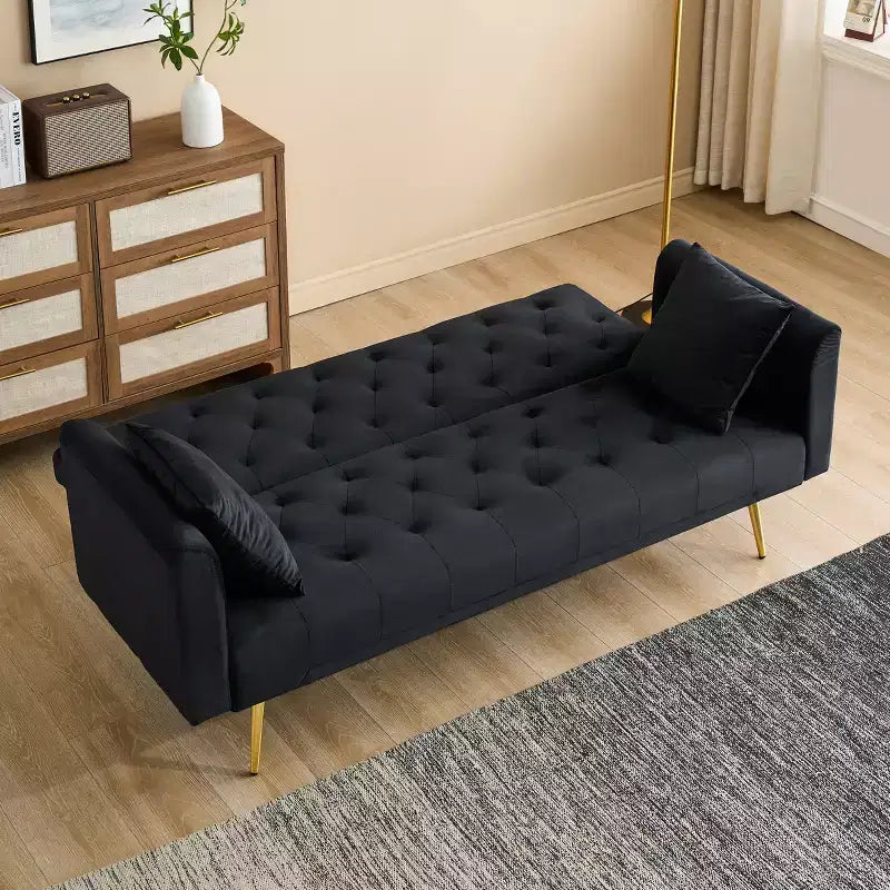 Divanetto-letto convertibile in velluto, colori assortiti, 3 posti