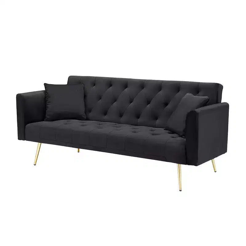 Divanetto-letto convertibile in velluto, colori assortiti, 3 posti