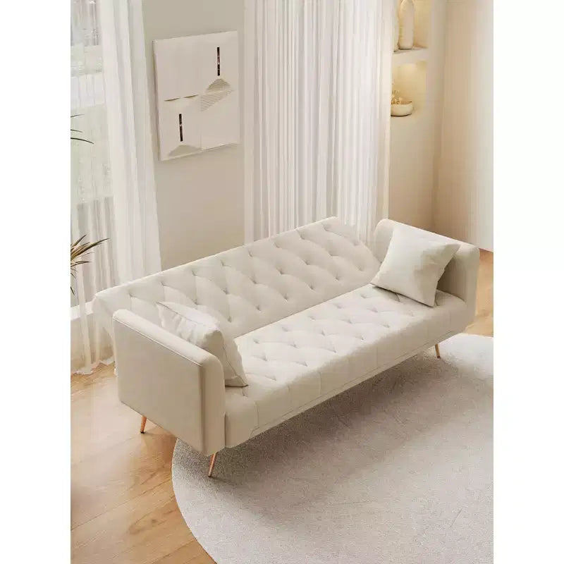 Divanetto-letto convertibile in velluto, colori assortiti, 3 posti