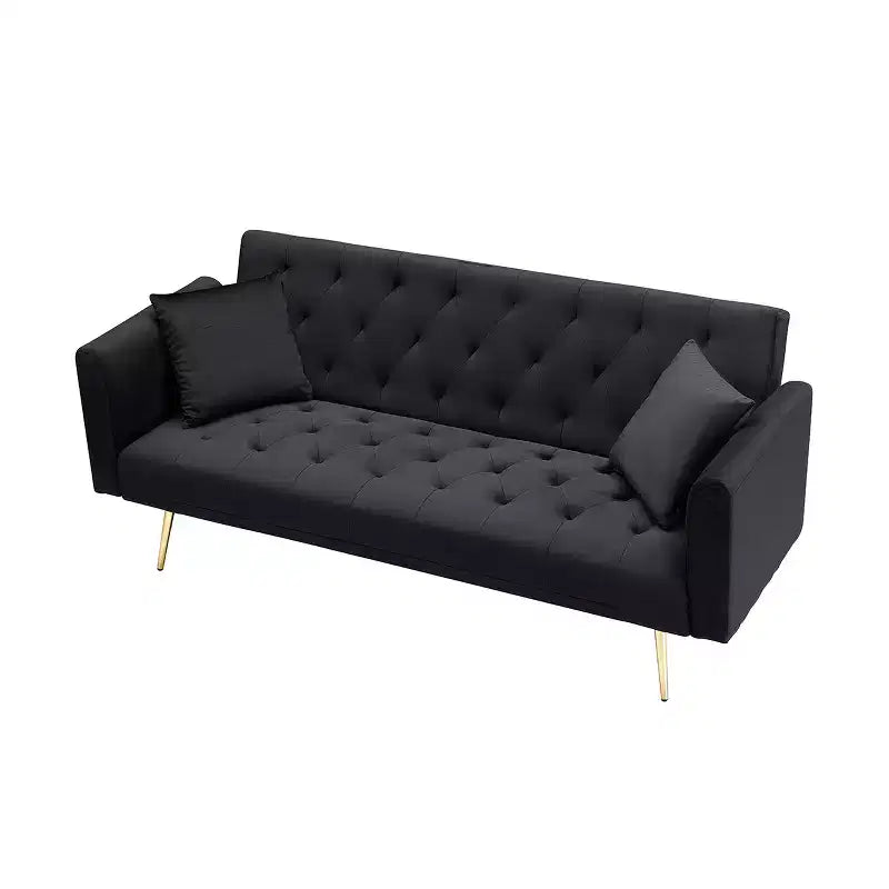 Divanetto-letto convertibile in velluto, colori assortiti, 3 posti