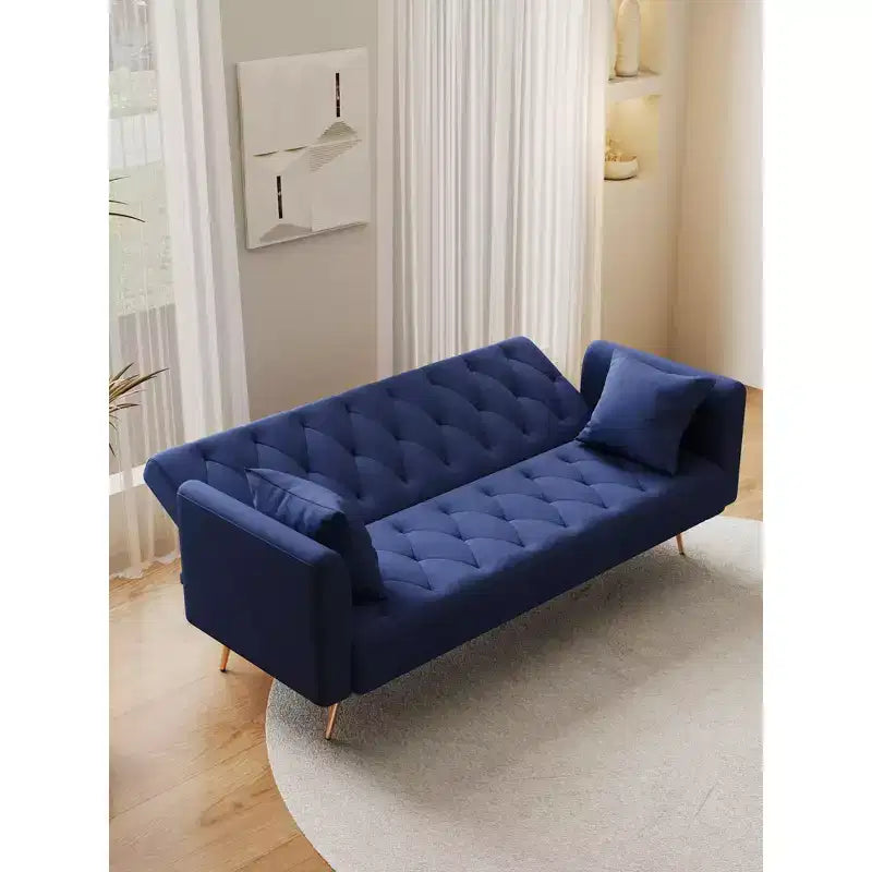 Divanetto-letto convertibile in velluto, colori assortiti, 3 posti