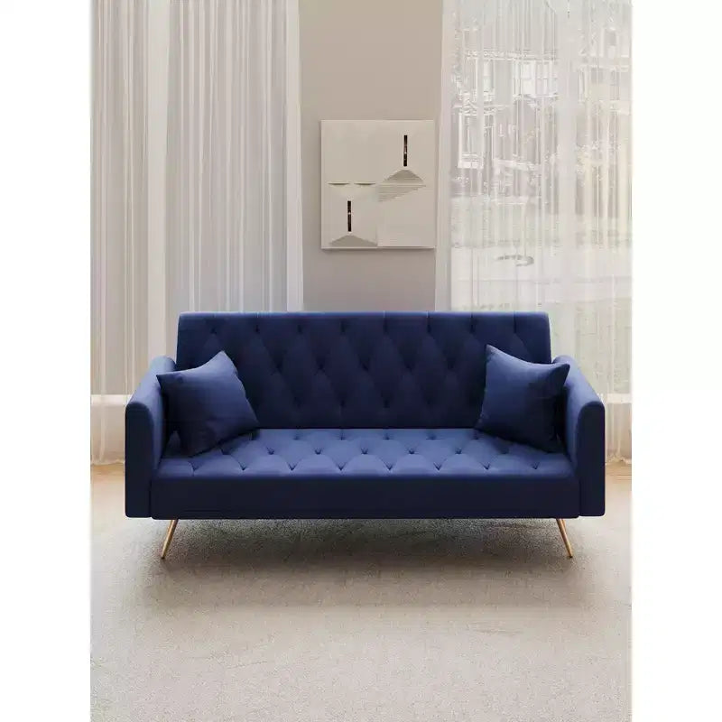 Divanetto-letto convertibile in velluto, colori assortiti, 3 posti