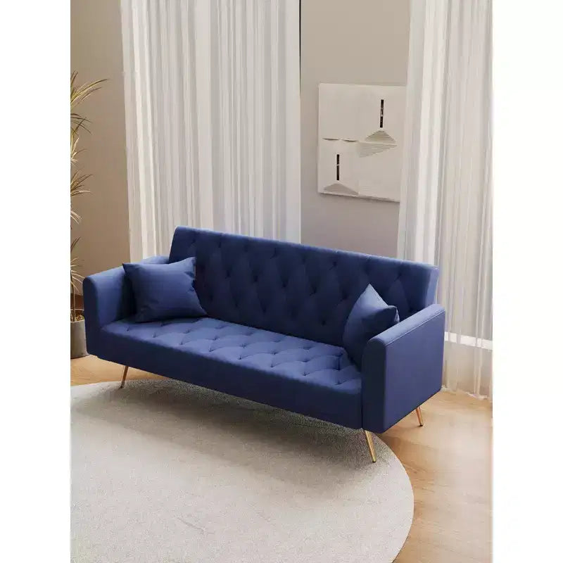 Divanetto-letto convertibile in velluto, colori assortiti, 3 posti