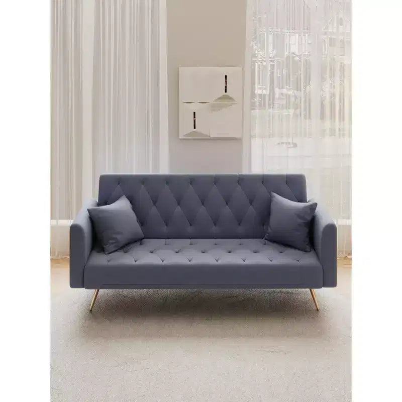 Divanetto-letto convertibile in velluto, colori assortiti, 3 posti