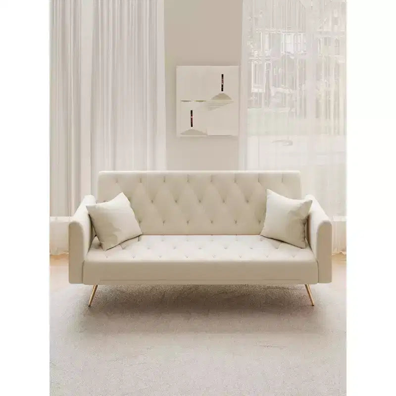 Divanetto-letto convertibile in velluto, colori assortiti, 3 posti