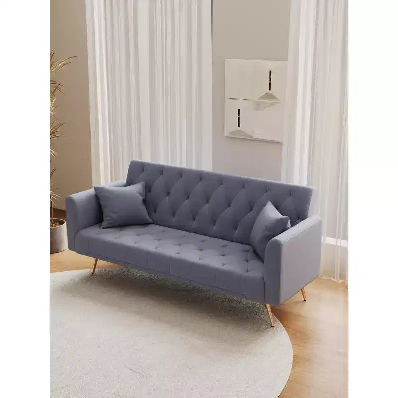Divanetto-letto convertibile in velluto, colori assortiti, 3 posti