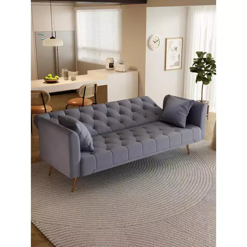 Divanetto-letto convertibile in velluto, colori assortiti, 3 posti