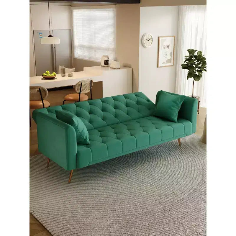 Divanetto-letto convertibile in velluto, colori assortiti, 3 posti