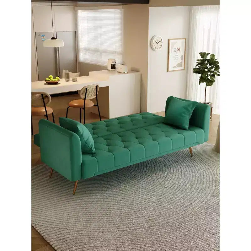 Divanetto-letto convertibile in velluto, colori assortiti, 3 posti
