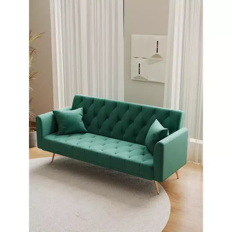 Divanetto-letto convertibile in velluto, colori assortiti, 3 posti