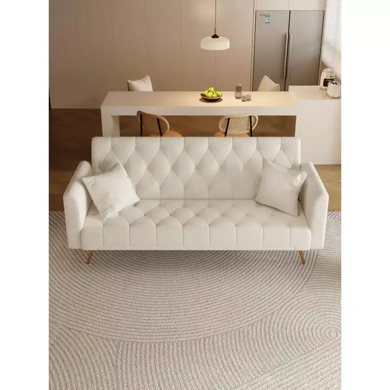 Divanetto-letto convertibile in velluto, colori assortiti, 3 posti