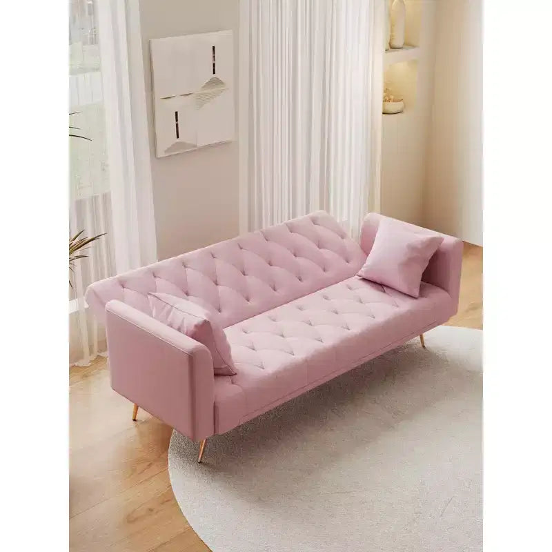 Divanetto-letto convertibile in velluto, colori assortiti, 3 posti