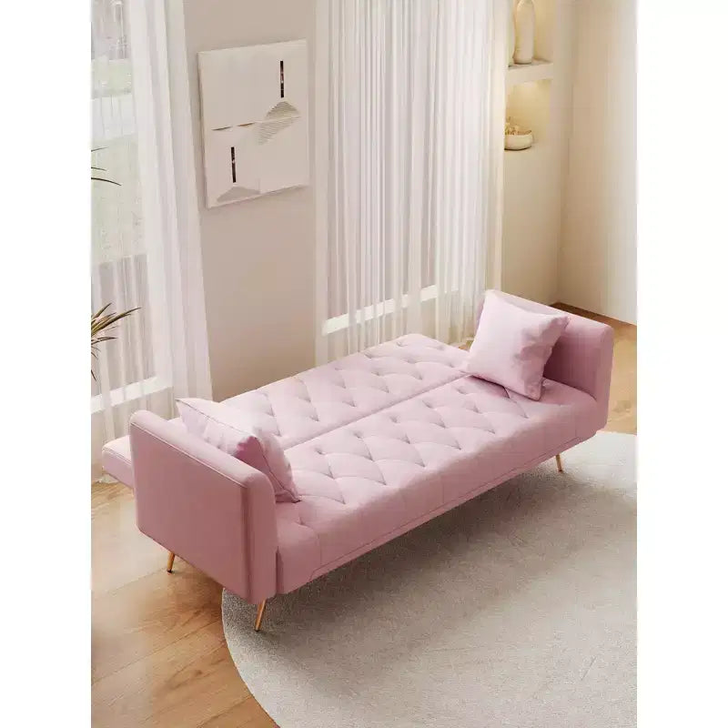 Divanetto-letto convertibile in velluto, colori assortiti, 3 posti