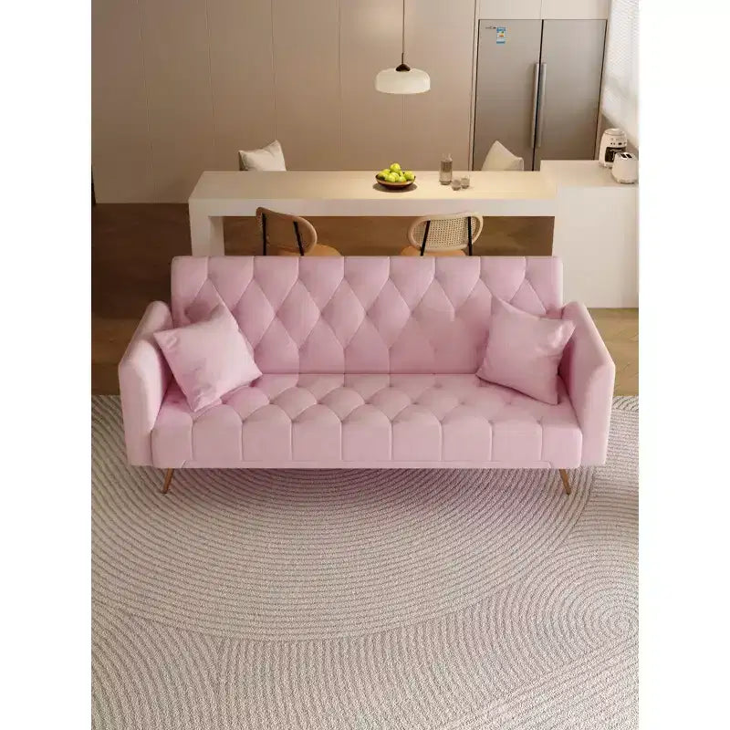 Divanetto-letto convertibile in velluto, colori assortiti, 3 posti