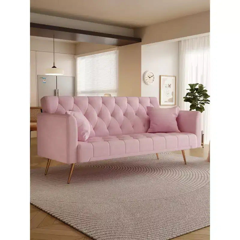 Divanetto-letto convertibile in velluto, colori assortiti, 3 posti