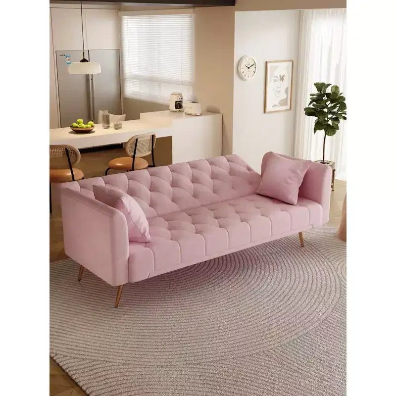 Divanetto-letto convertibile in velluto, colori assortiti, 3 posti
