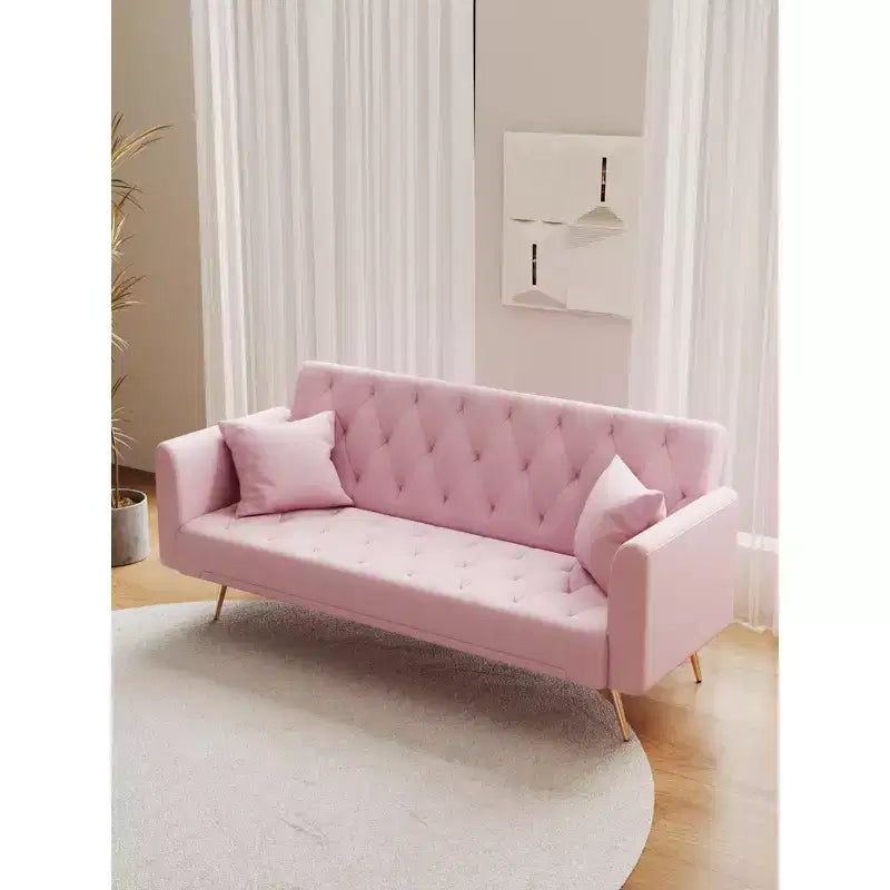 Divanetto-letto convertibile in velluto, colori assortiti, 3 posti