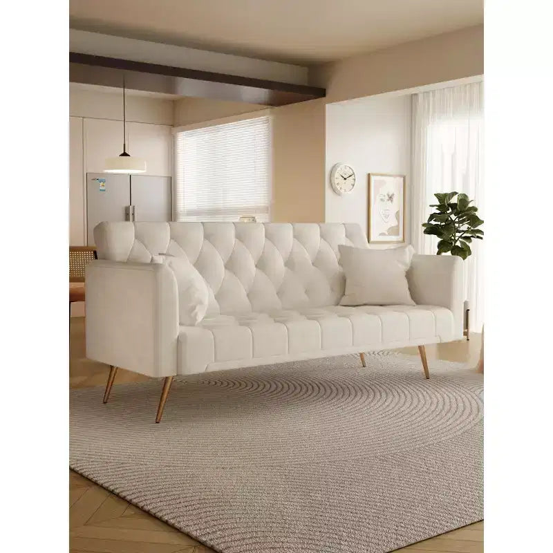 Divanetto-letto convertibile in velluto, colori assortiti, 3 posti