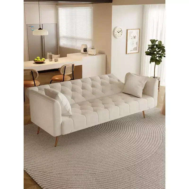 Divanetto-letto convertibile in velluto, colori assortiti, 3 posti