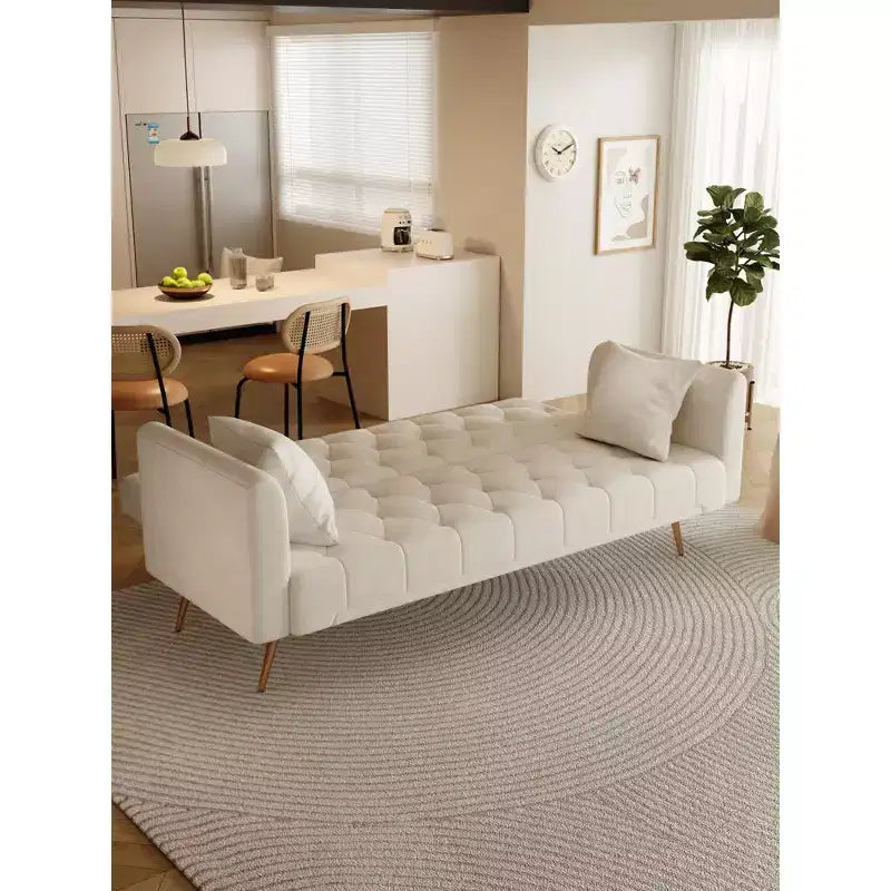 Divanetto-letto convertibile in velluto, colori assortiti, 3 posti