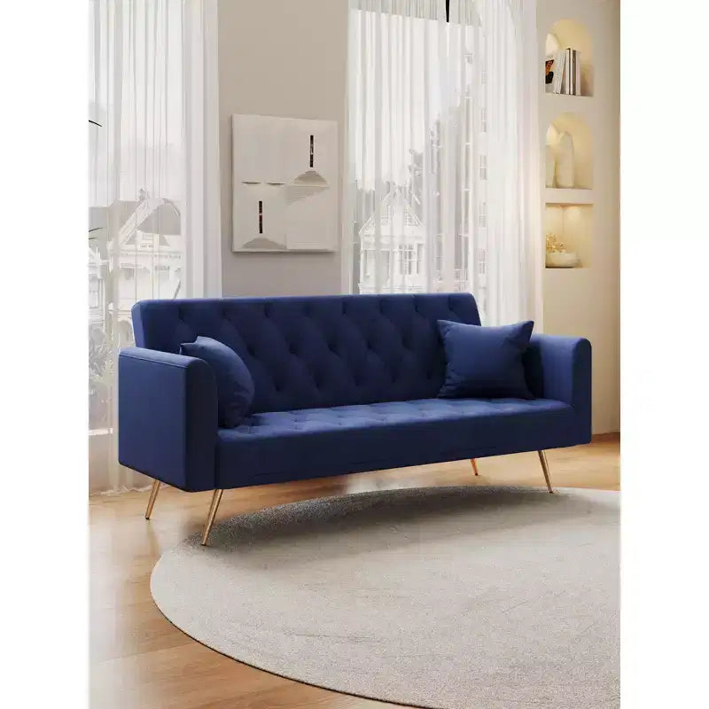 Divanetto-letto convertibile in velluto, colori assortiti, 3 posti