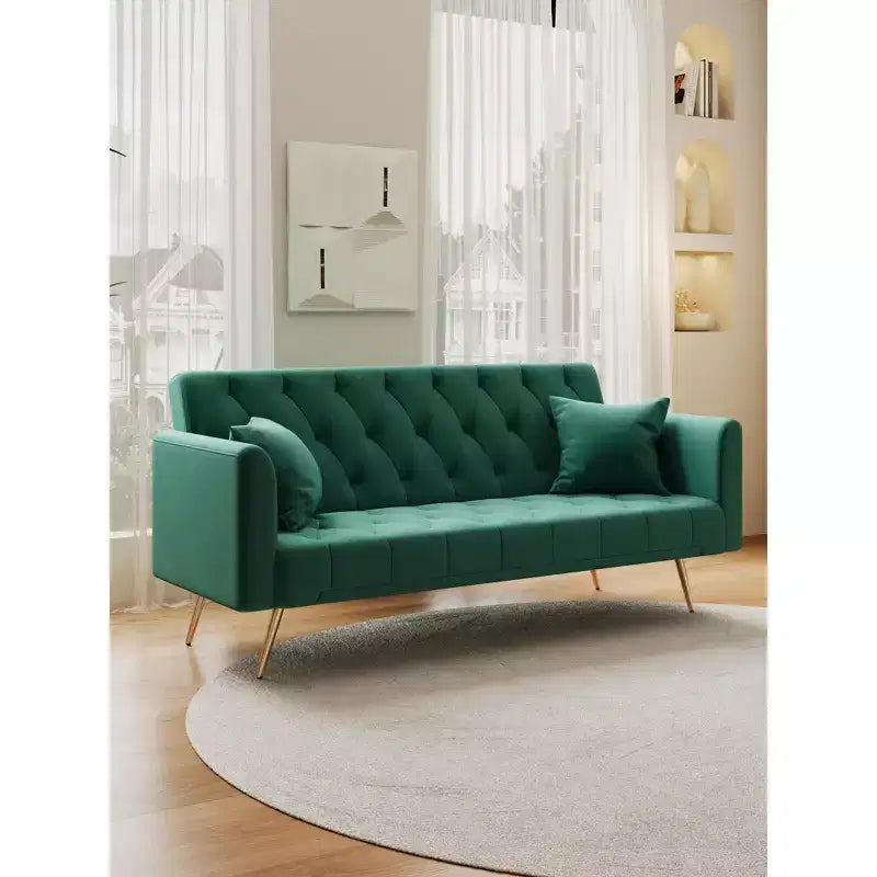 Divanetto-letto convertibile in velluto, colori assortiti, 3 posti