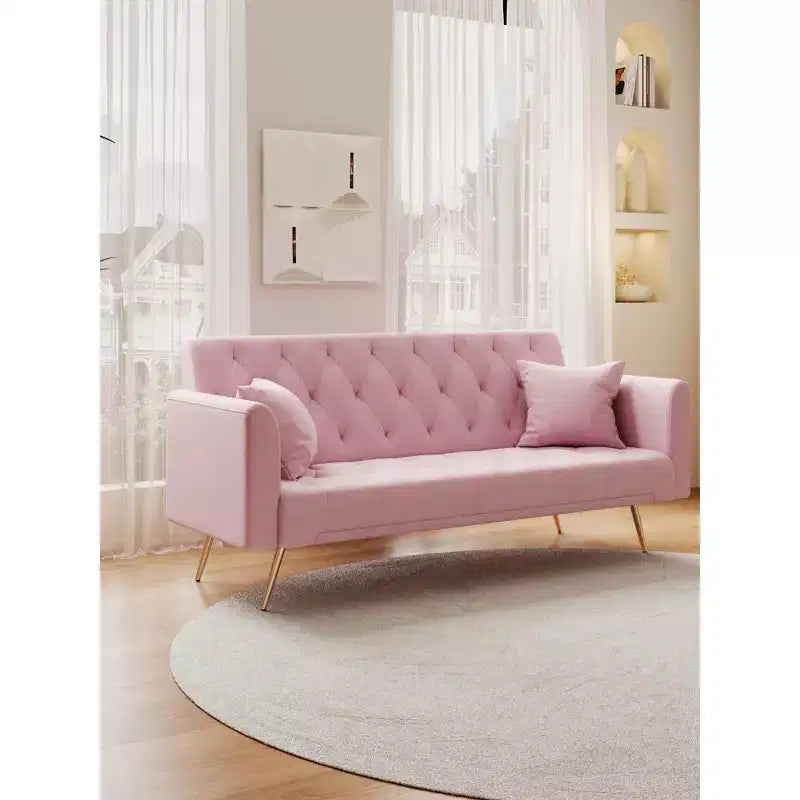 Divanetto-letto convertibile in velluto, colori assortiti, 3 posti