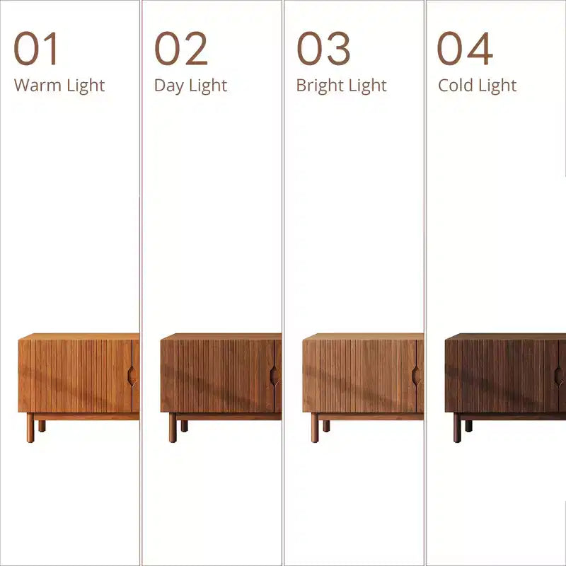 Mobile TV color legno con venature, per TV fino a 90", singolo pezzo