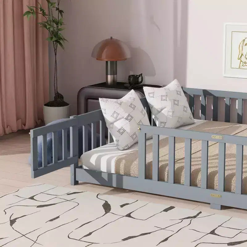 Letto a piattaforma imbottito in lino, matrimoniale, per 2