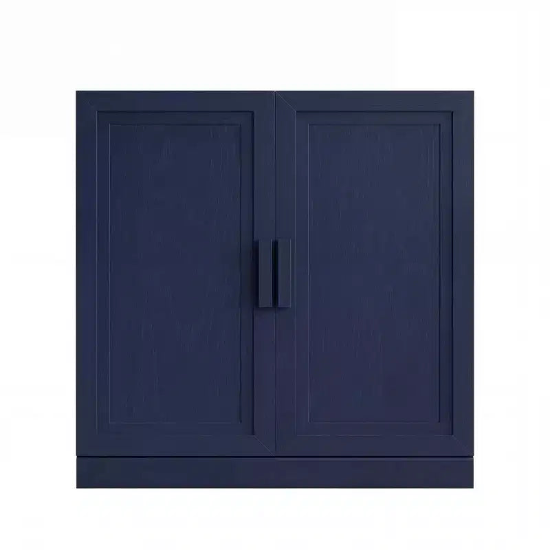 Armadio contenitore a 2 ante blu scuro/verde scuro con ripiani regolabili – Montaggio da 1 persona