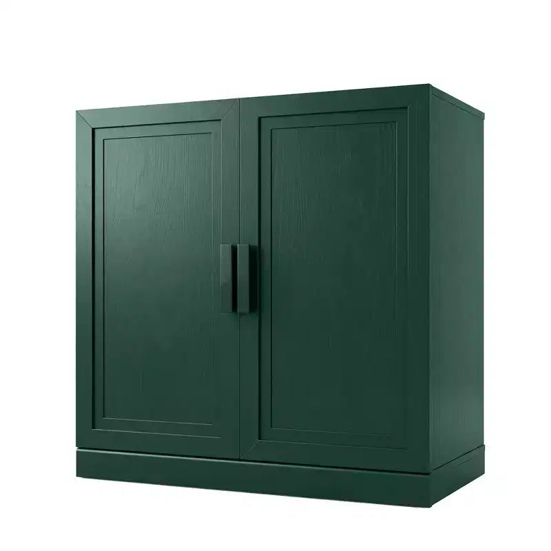 Armadio contenitore a 2 ante blu scuro/verde scuro con ripiani regolabili – Montaggio da 1 persona