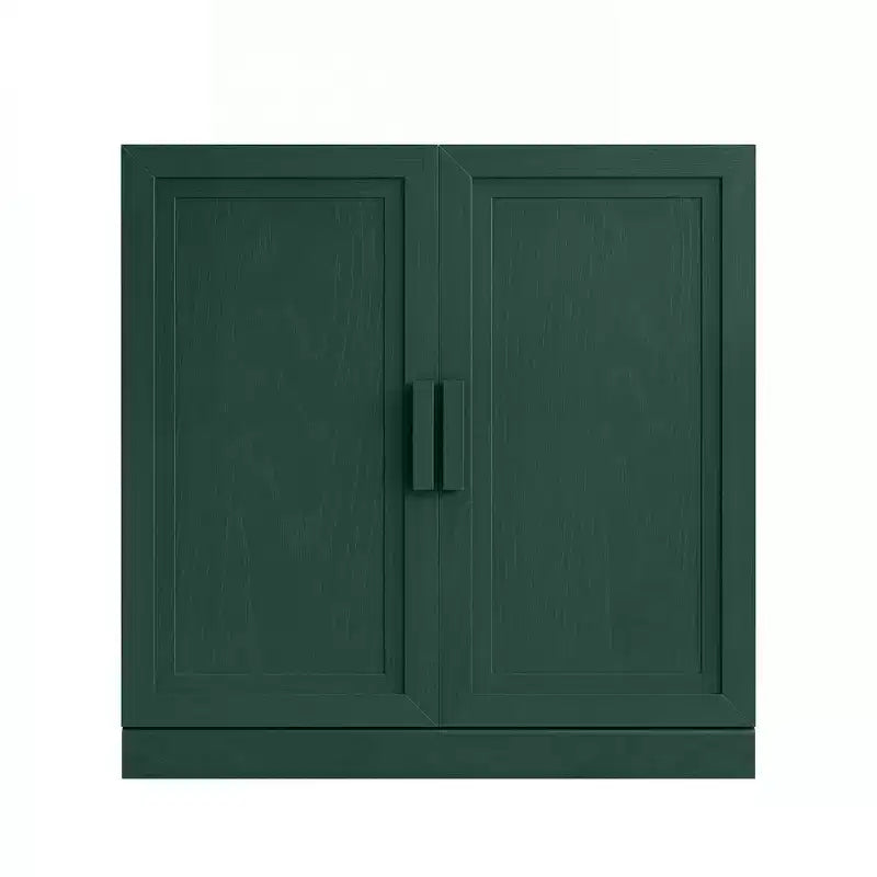 Armadio contenitore a 2 ante blu scuro/verde scuro con ripiani regolabili – Montaggio da 1 persona