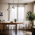 Set di 2 sedie da pranzo imbottite beige con braccioli